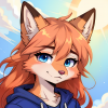 cute-fox-anthro-po...sky-sun